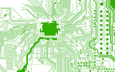 motherboard diagram in green
