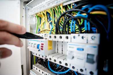 image of building electrical wiring